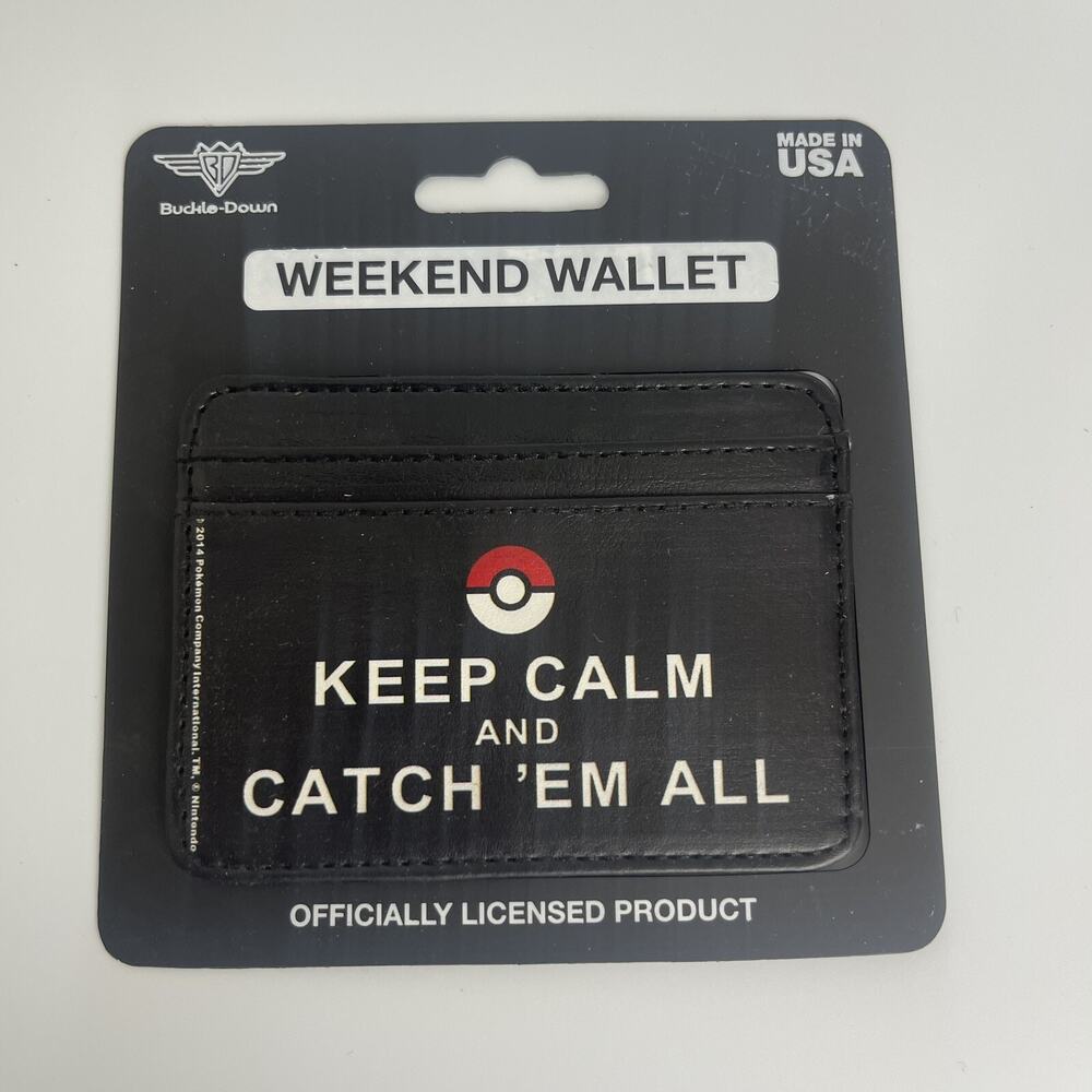 Pokémon Bifold Weekend Wallet Pokeball Black Keep Calm & Catch ‘em All